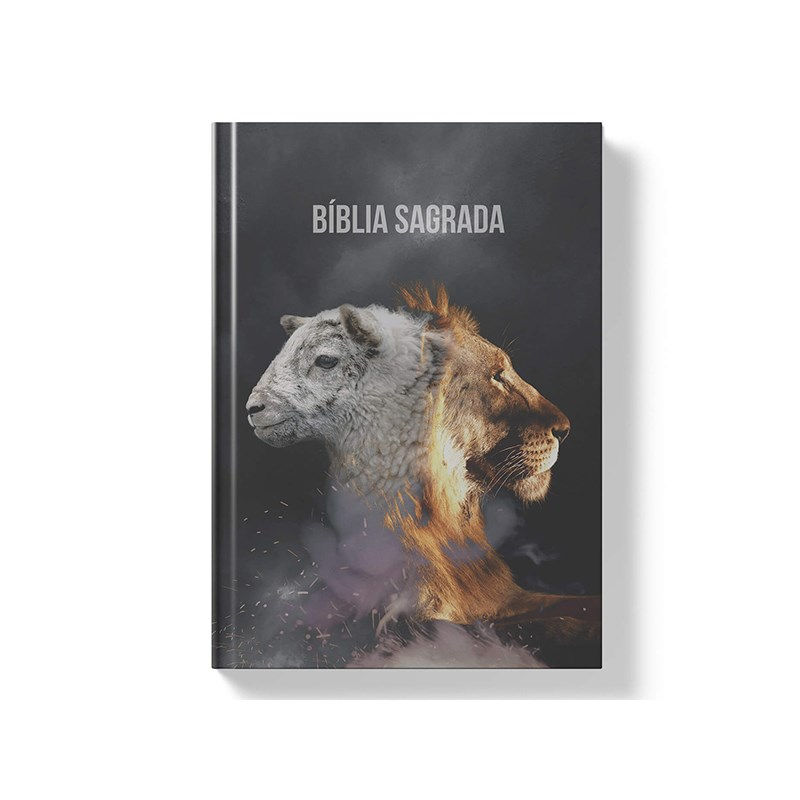 Bíblia Sagrada Cordeiro e Leão | NAA Letra Normal | Capa Dura