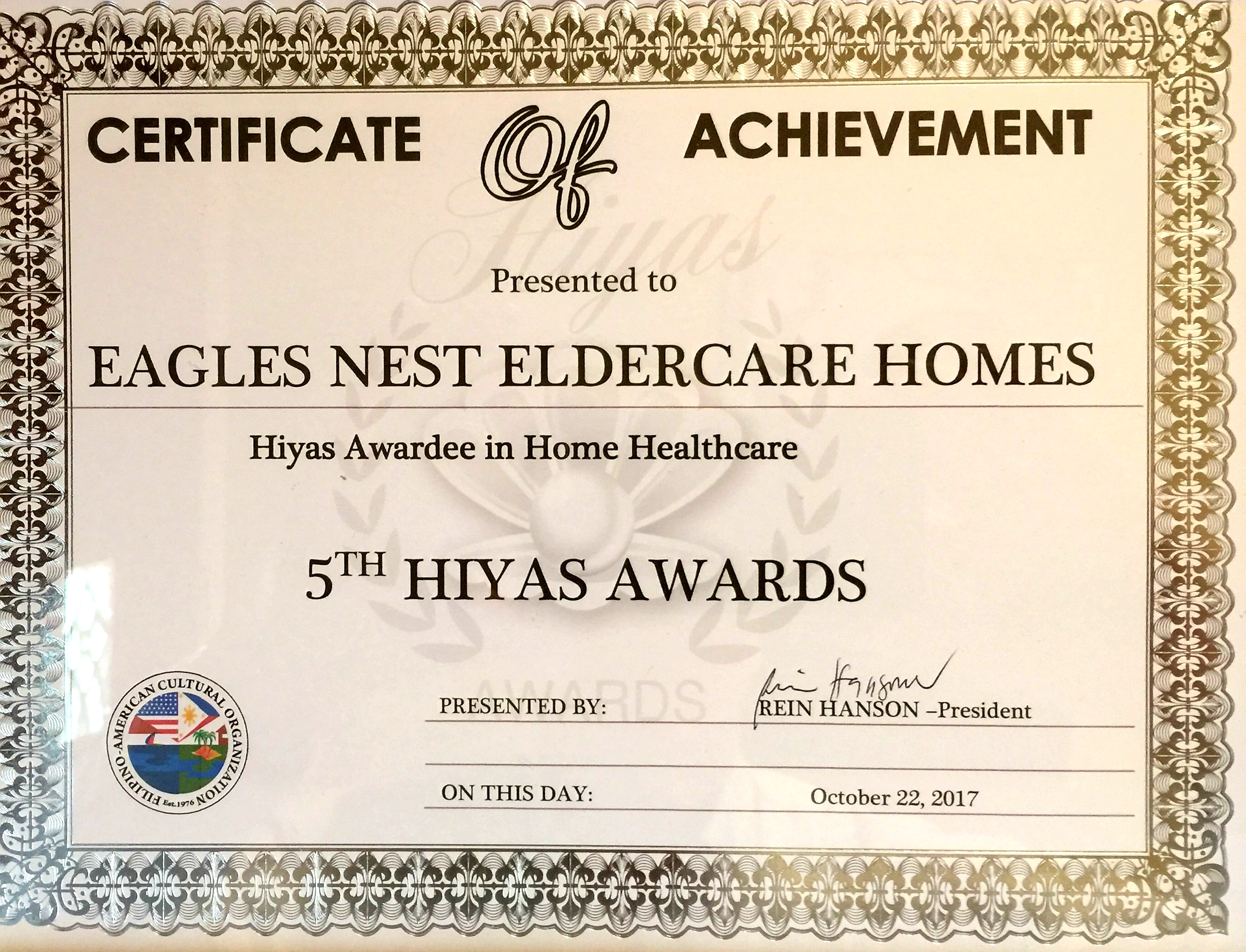 Home Healthcare Achievement Award