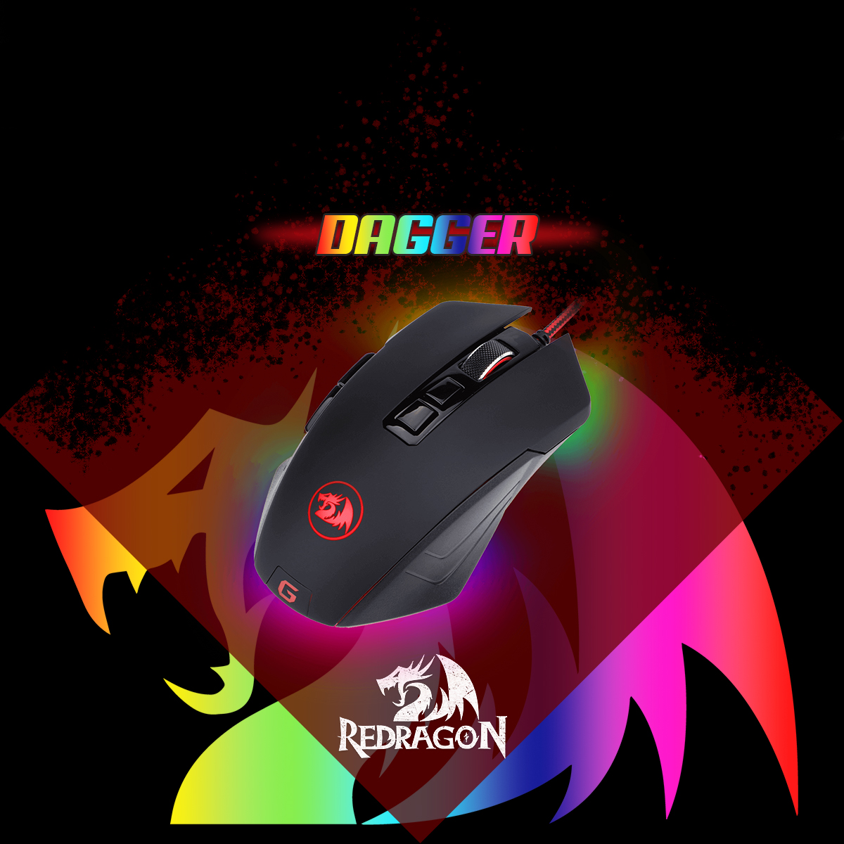 DAGGER M715 Hasta 10000 DPI, RBG, 9
