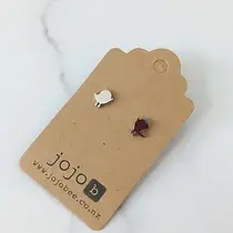 Thumbnail: Stainless steel stud earrings
Silver, bird