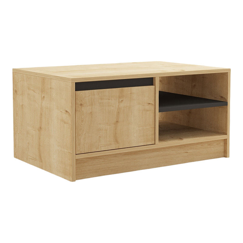 Τραπέζι σαλονιού Narli pakoworld σε oak απόχρωση 90x60x45εκ