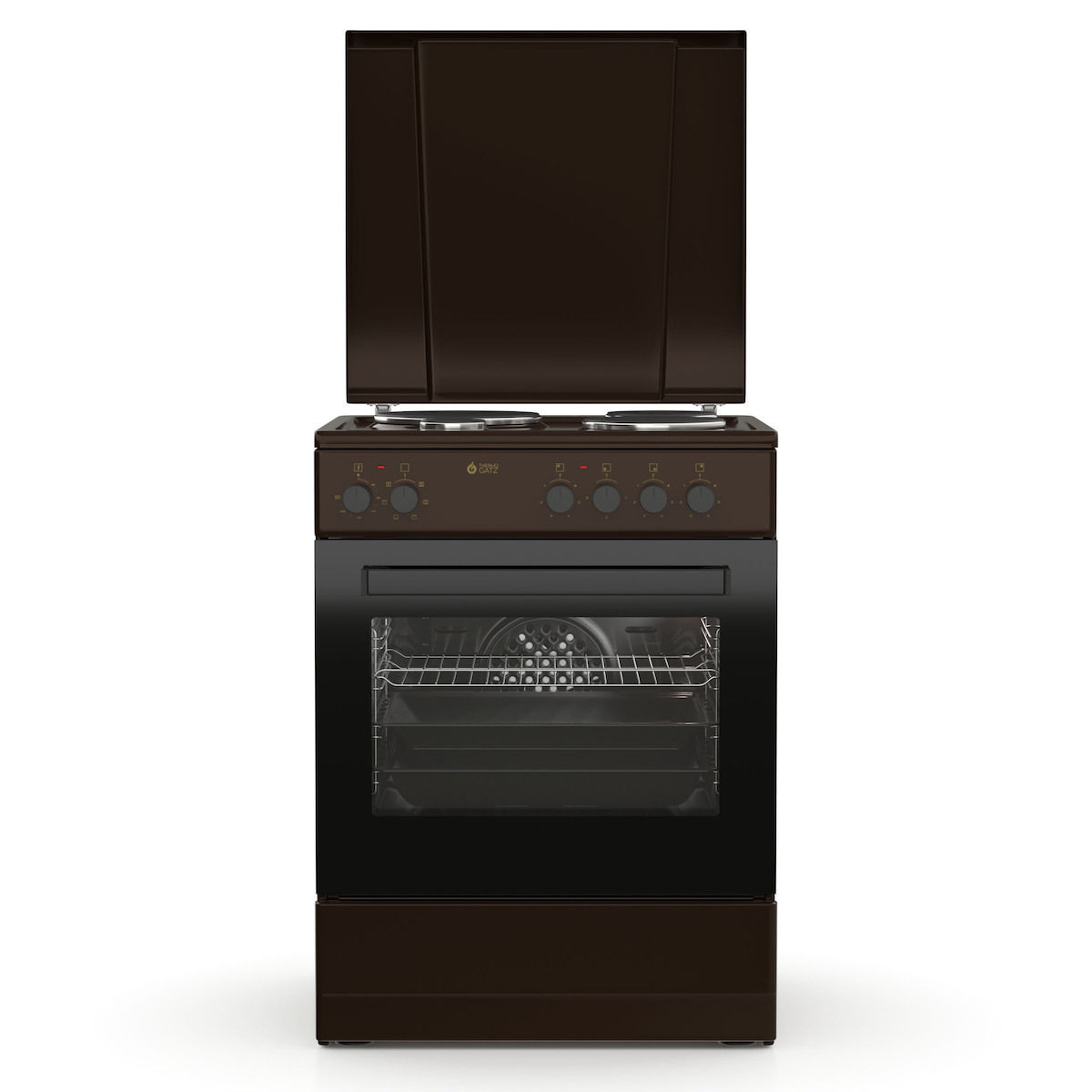 Thermogatz Ελέυθερη Κουζίνα Ηλεκτρική με Εμαγιέ Εστίες 60lt TGS E124 BR Turbo