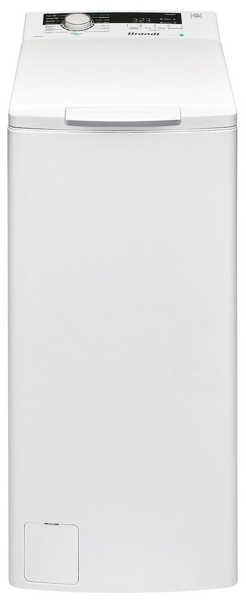 Πλυντήριο Ρούχων Άνω Φόρτωσης Brandt 8kg με Ατμό 1300 Στροφών BT38038QG