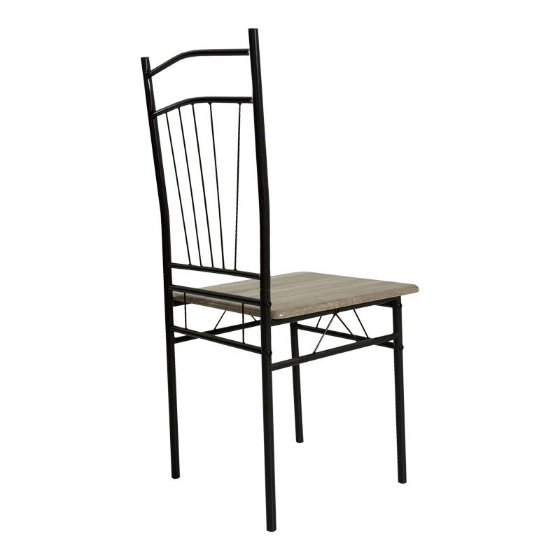 Μικρογραφία: Τραπεζαρία Reforia σετ 5τμχ mdf σε γκρι  με μαύρα  πόδια 110x60x74