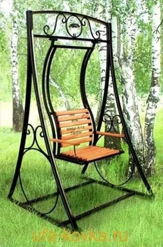 Thumbnail: Metal Garden Single Swing Chair