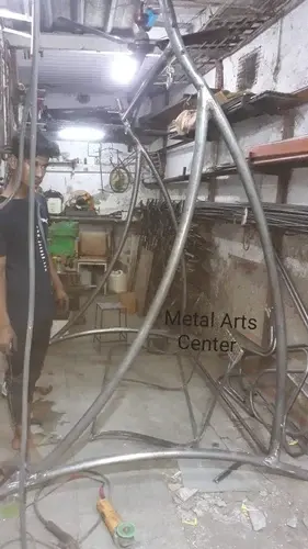 Thumbnail: Metal Garden Swing Chair With Shed