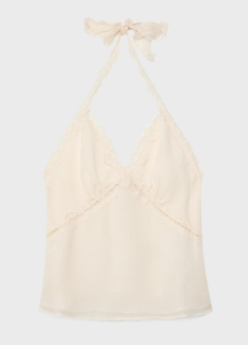 Top halter detallle encaje