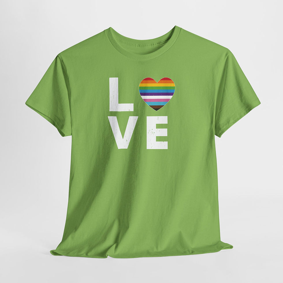 Thumbnail: Inclusive Love - Rainbow Heart T-Shirt | Pride Graphic Tee