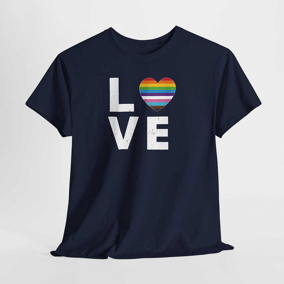 Thumbnail: Inclusive Love - Rainbow Heart T-Shirt | Pride Graphic Tee