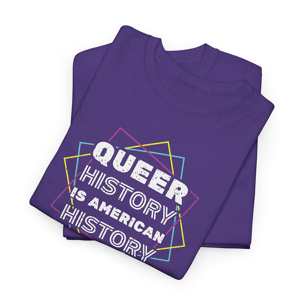 Thumbnail: Queer History Is American History Tee | Gay Pride Graphic