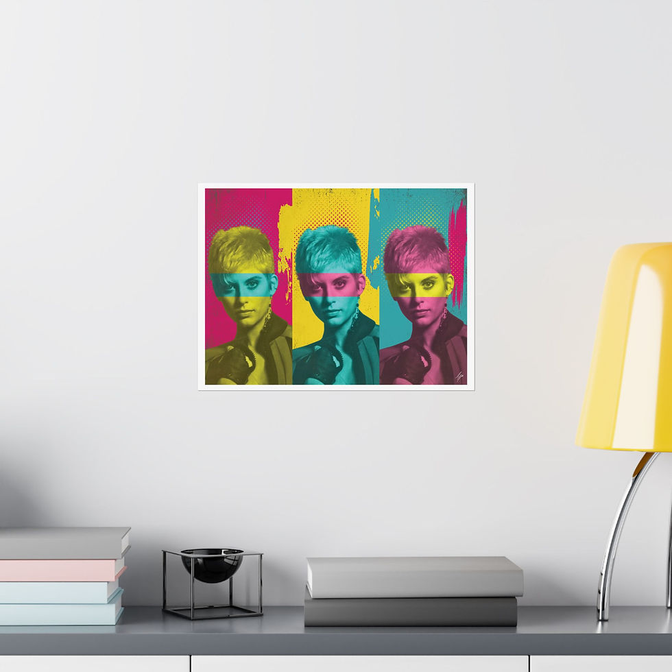 Thumbnail: Legend of Billie Jean Fan Art | Colorful Pop Art | Triptych Style Matte Poster