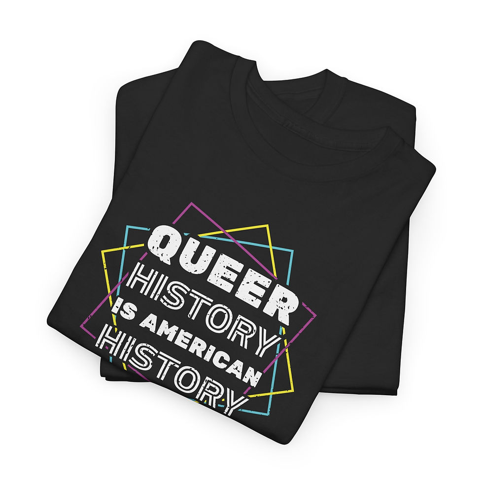 Thumbnail: Queer History Is American History Tee | Gay Pride Graphic