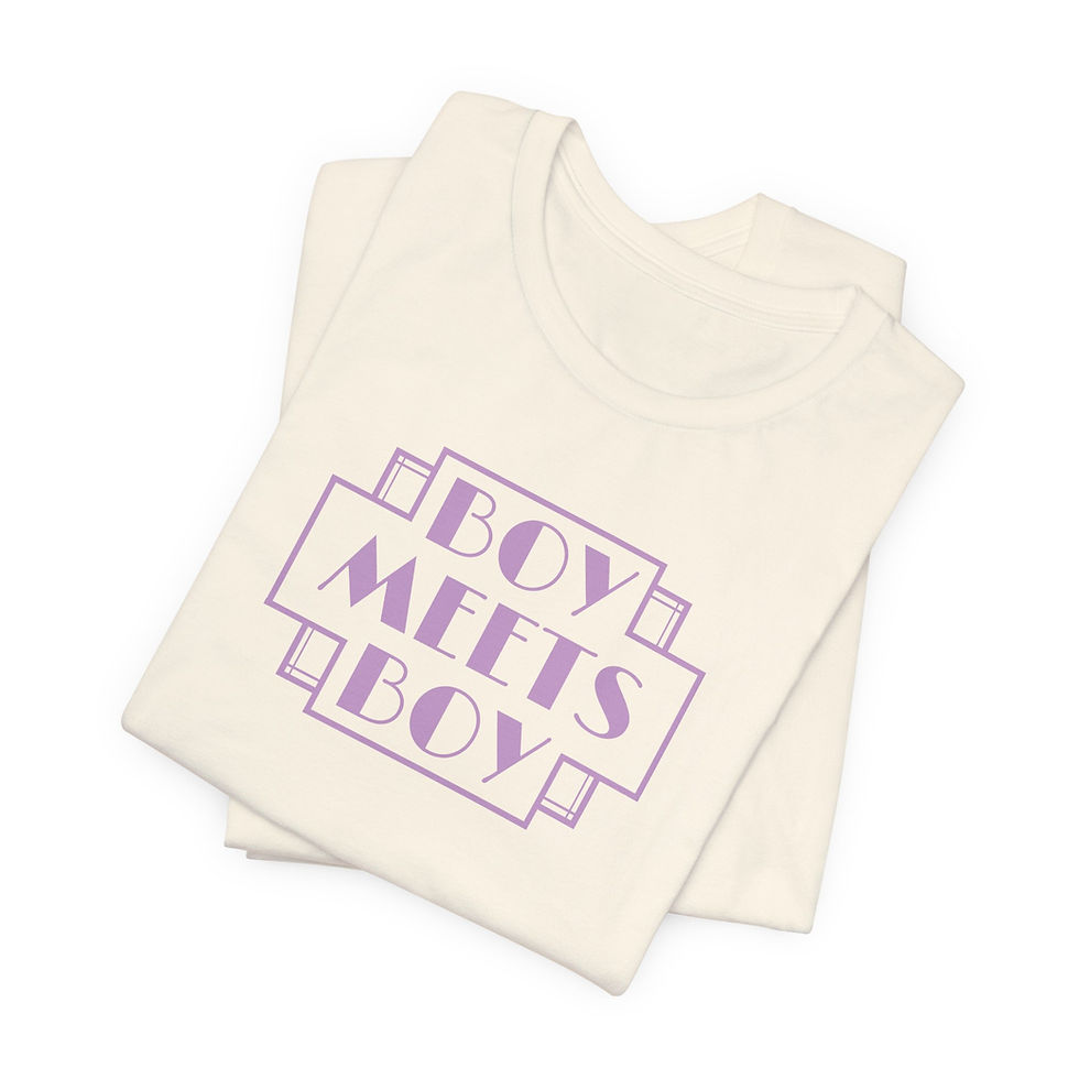 Thumbnail: Boy Meets Boy, Retro Art Deco Pride Tee, Musicals