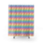 Rainbow Hexagon Shower Curtain