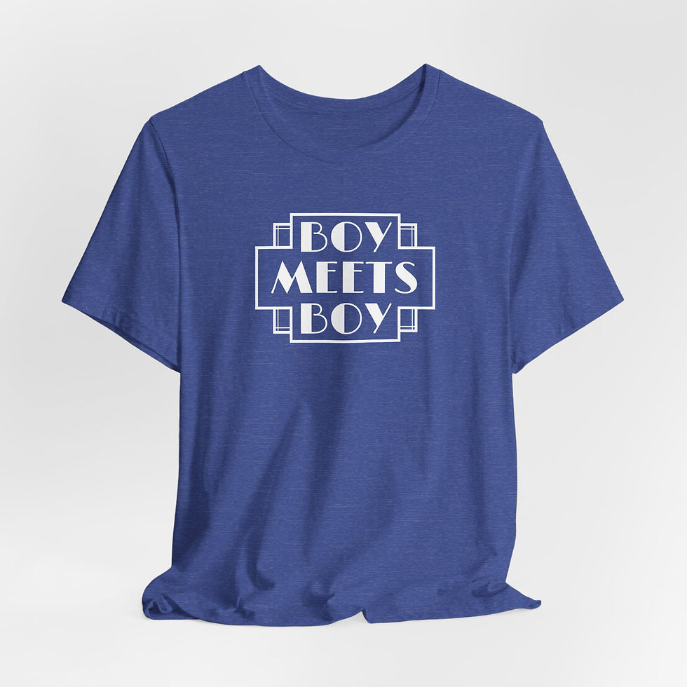 Thumbnail: Boy Meets Boy, Retro Art Deco Pride Tee, Musicals