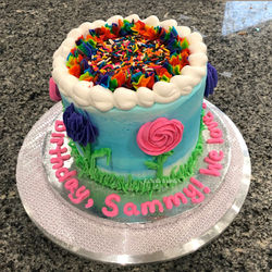 flower confetti cake