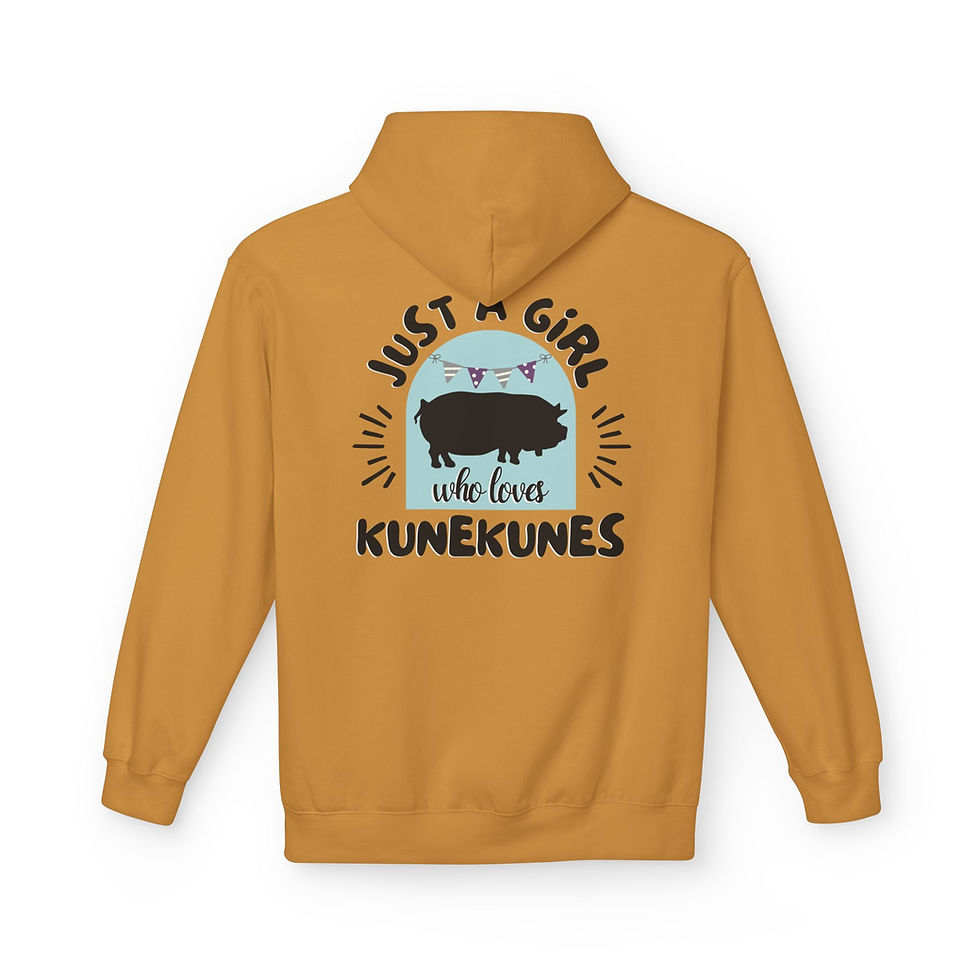 Thumbnail: Unisex Softstyle Fleece Hoodie- Girl Loves KuneKune Pigs
