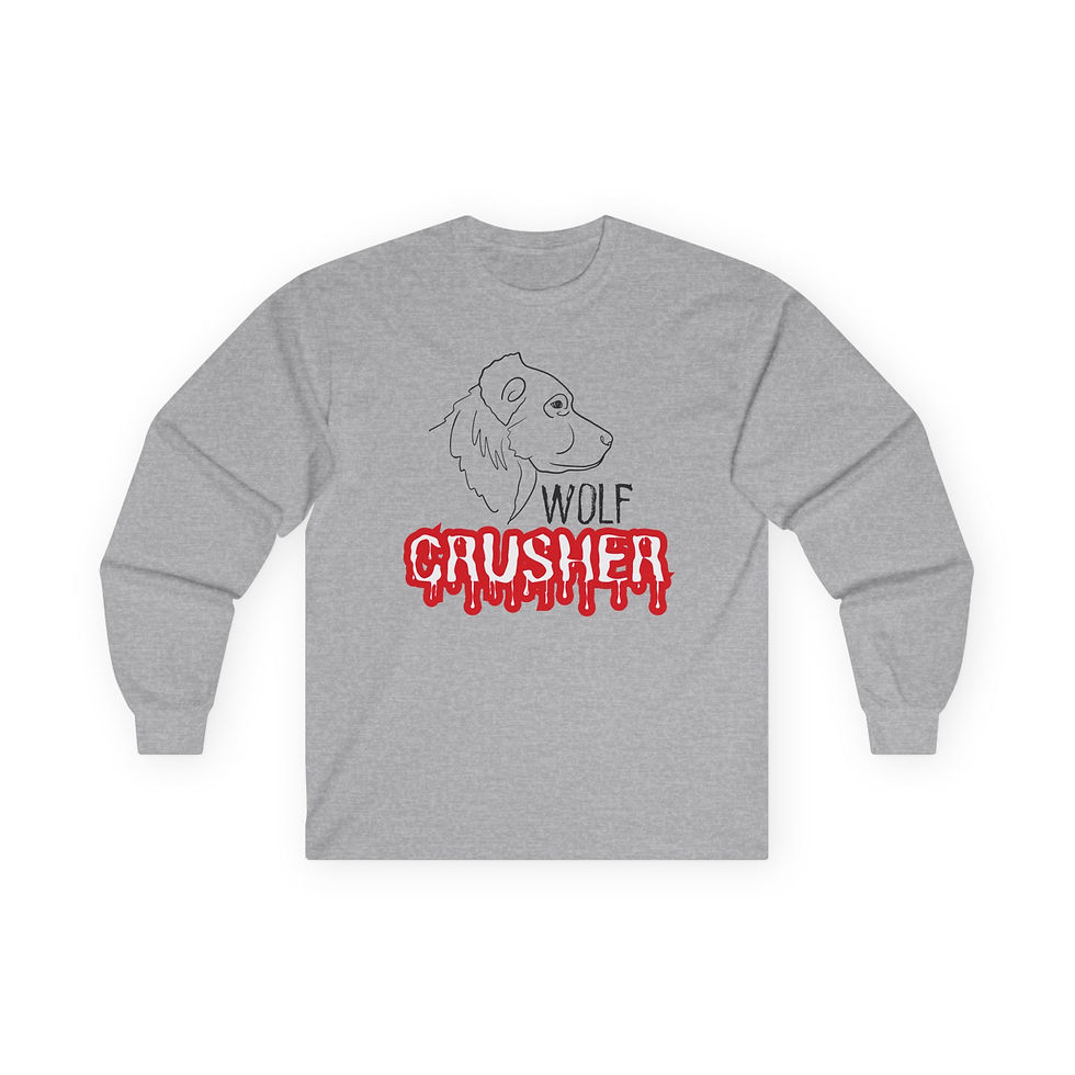 Thumbnail: Unisex Long Sleeve T-Shirt - Gampr Wolf Crusher