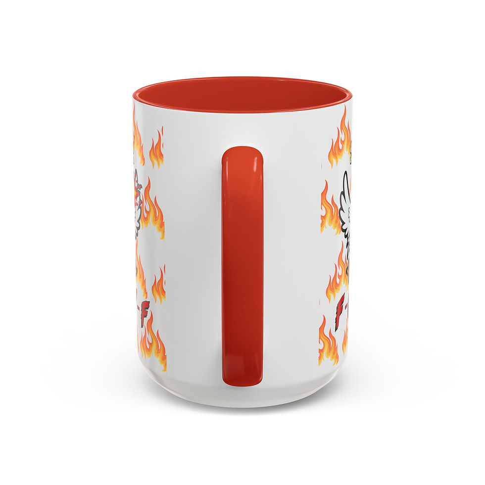 Thumbnail: Coffee Mug 15oz - F - Caw - F Mad Rooster Funny Farm Chicken Cup