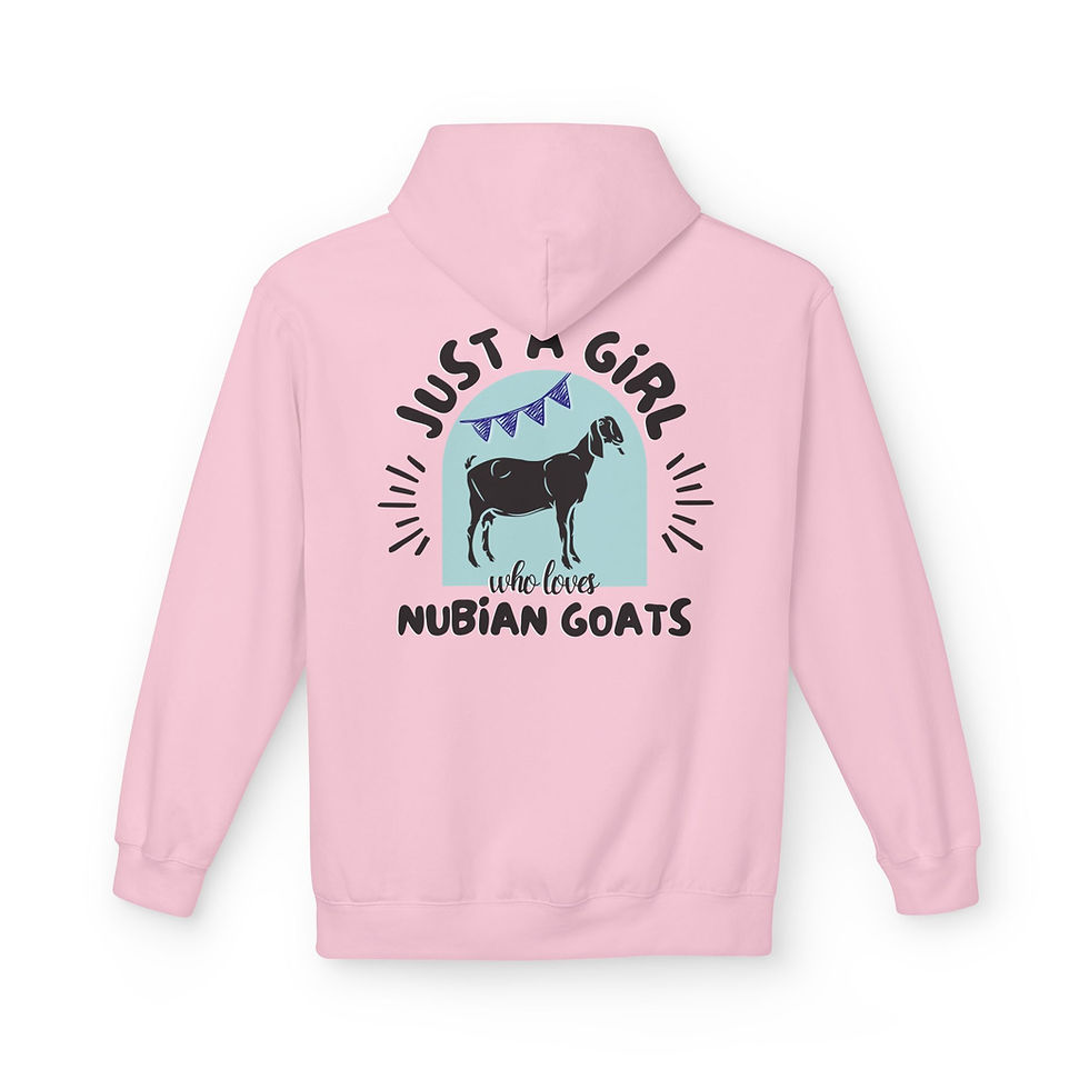 Thumbnail: Unisex Softstyle Fleece Hoodie- Girl Loves Nubian Goats