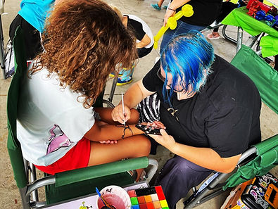 Face painting and air brush tattoos for kids birthday party