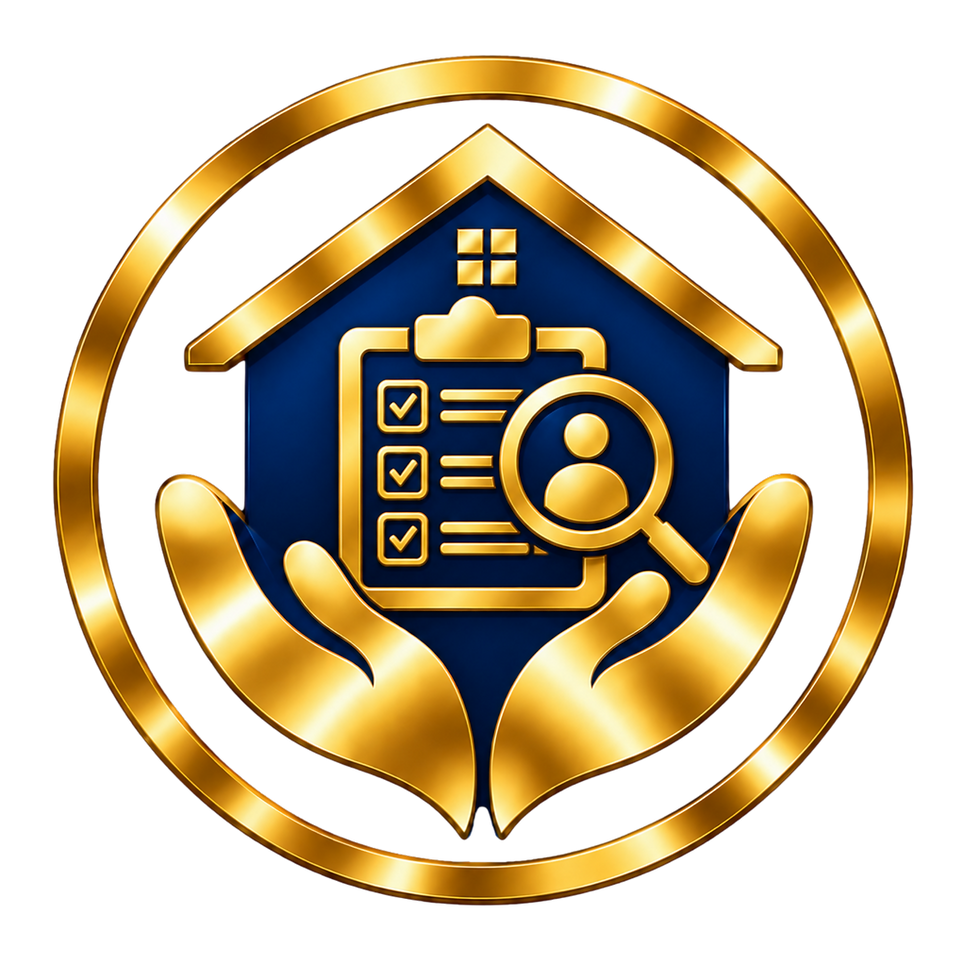 Noble Safe Haven logo with hands cradling a house and checklist