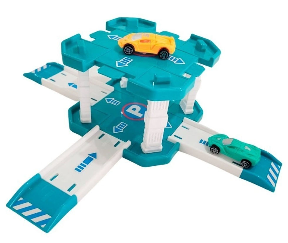 Miniatura: Estacionamento Pista de Carros Racing Infantil 40 Peças – Brinquedo de Montar Ed