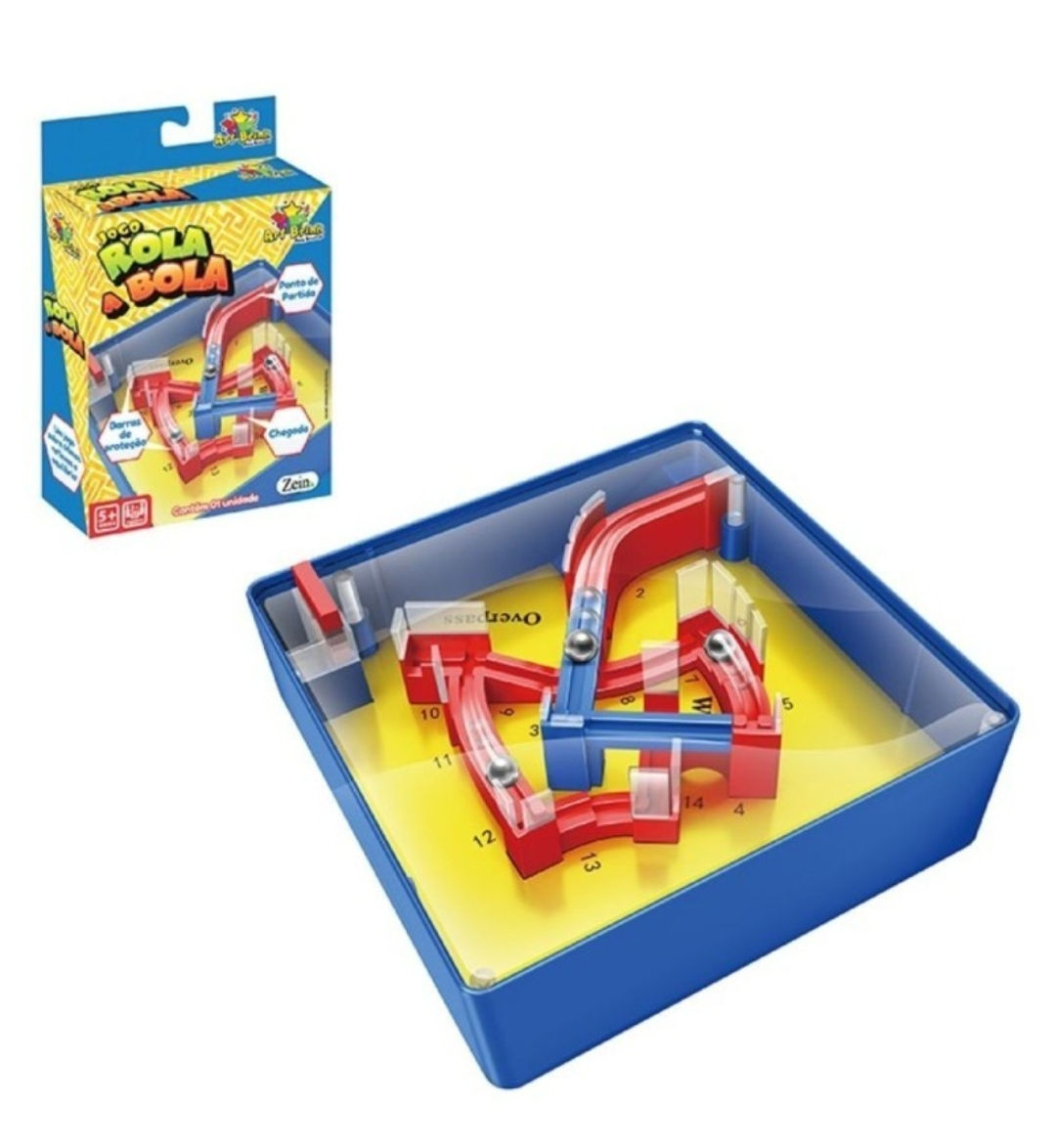 Jogo Rola Bola Genius – Labirinto de Equilíbrio 12 Níveis de Desafio Infantil