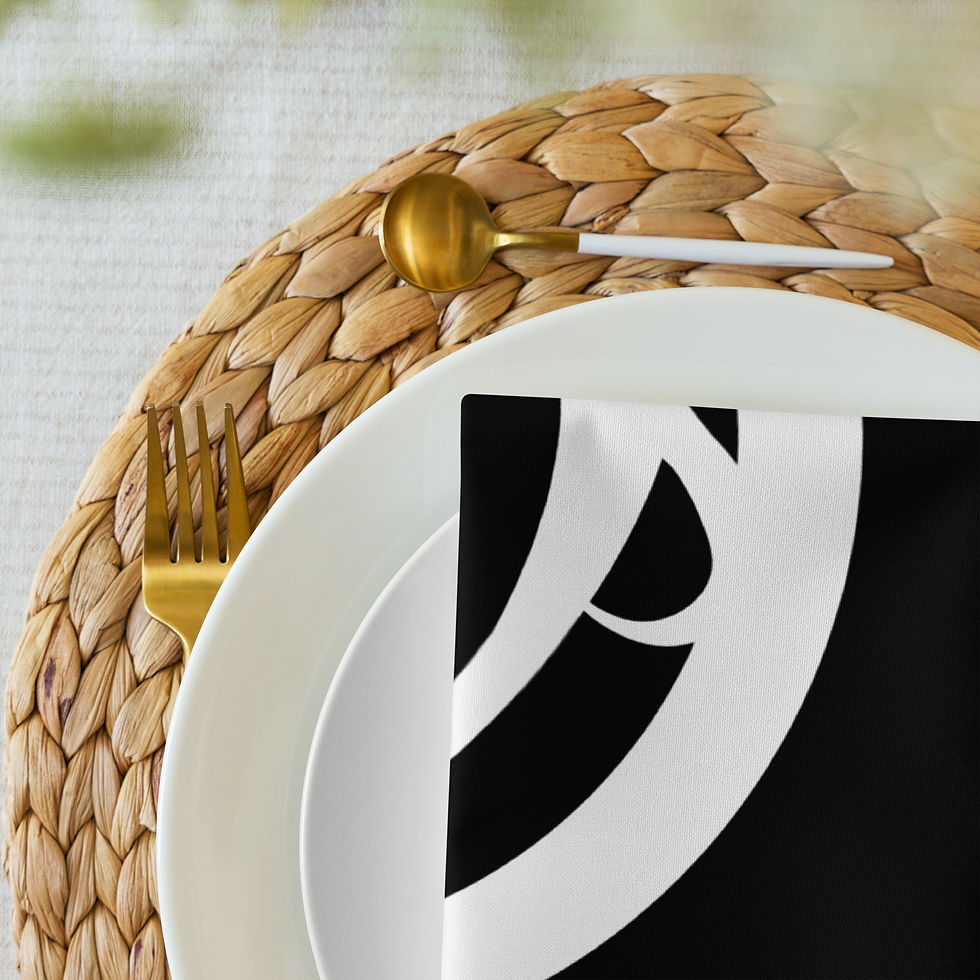 Thumbnail: TUEDU - LOGO - GOLD Assorted - Cloth napkin set
