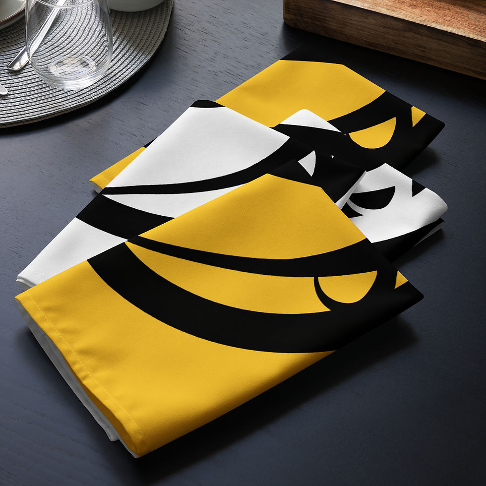 Thumbnail: TUEDU - LOGO - GOLD Assorted - Cloth napkin set