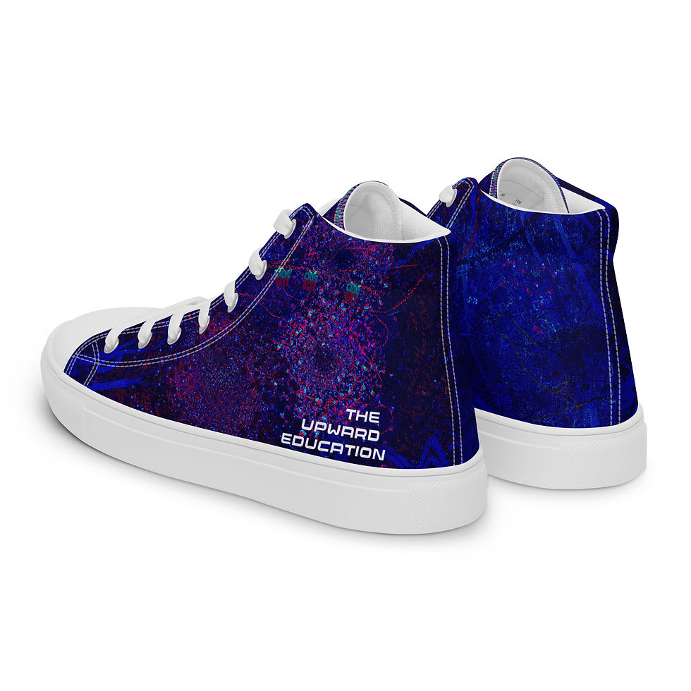 Thumbnail: Nucleolar - BLACKLIGHT - Men’s high top canvas shoes