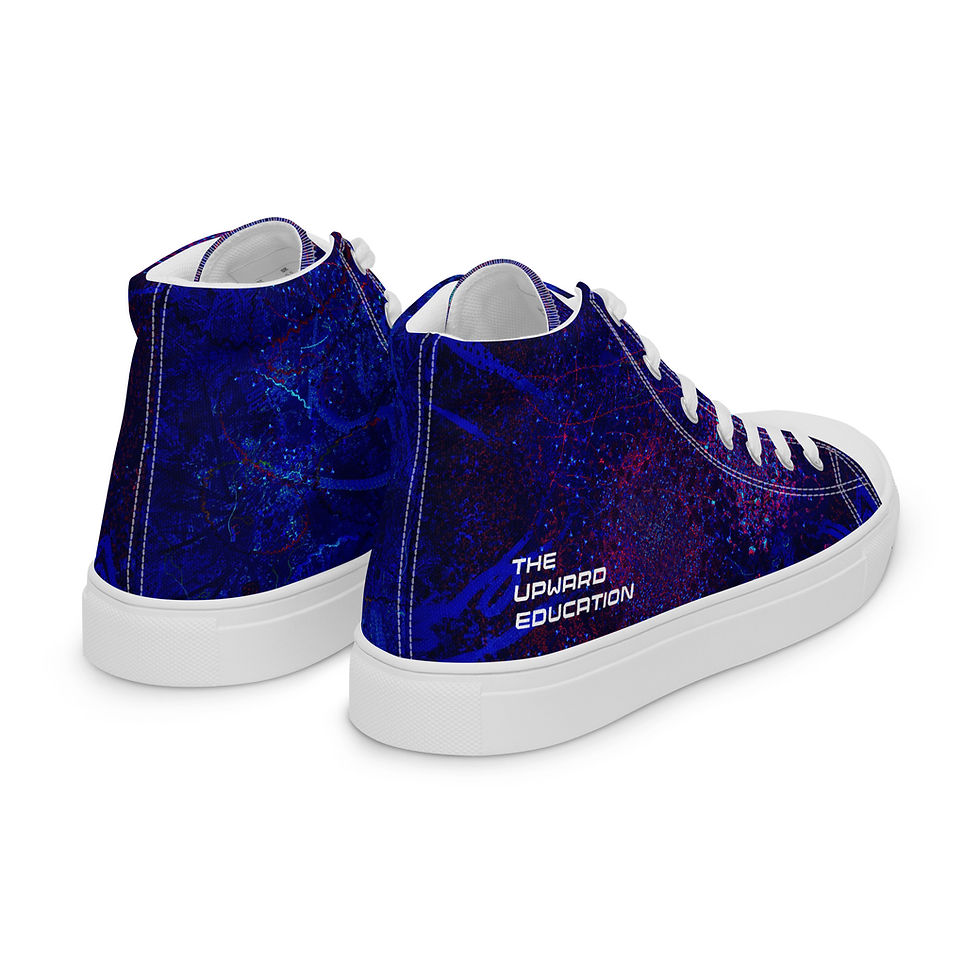 Thumbnail: Nucleolar - BLACKLIGHT - Men’s high top canvas shoes
