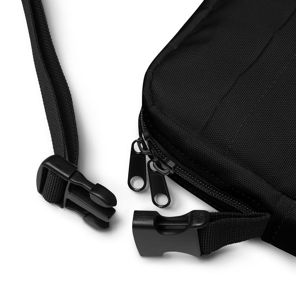 Thumbnail: TUEDU - Logo'd - BLACK & GRAY - Utility crossbody bag
