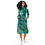 Thumbnail: Nucleolar - AQUAMARINE - All-over print long sleeve midi dress