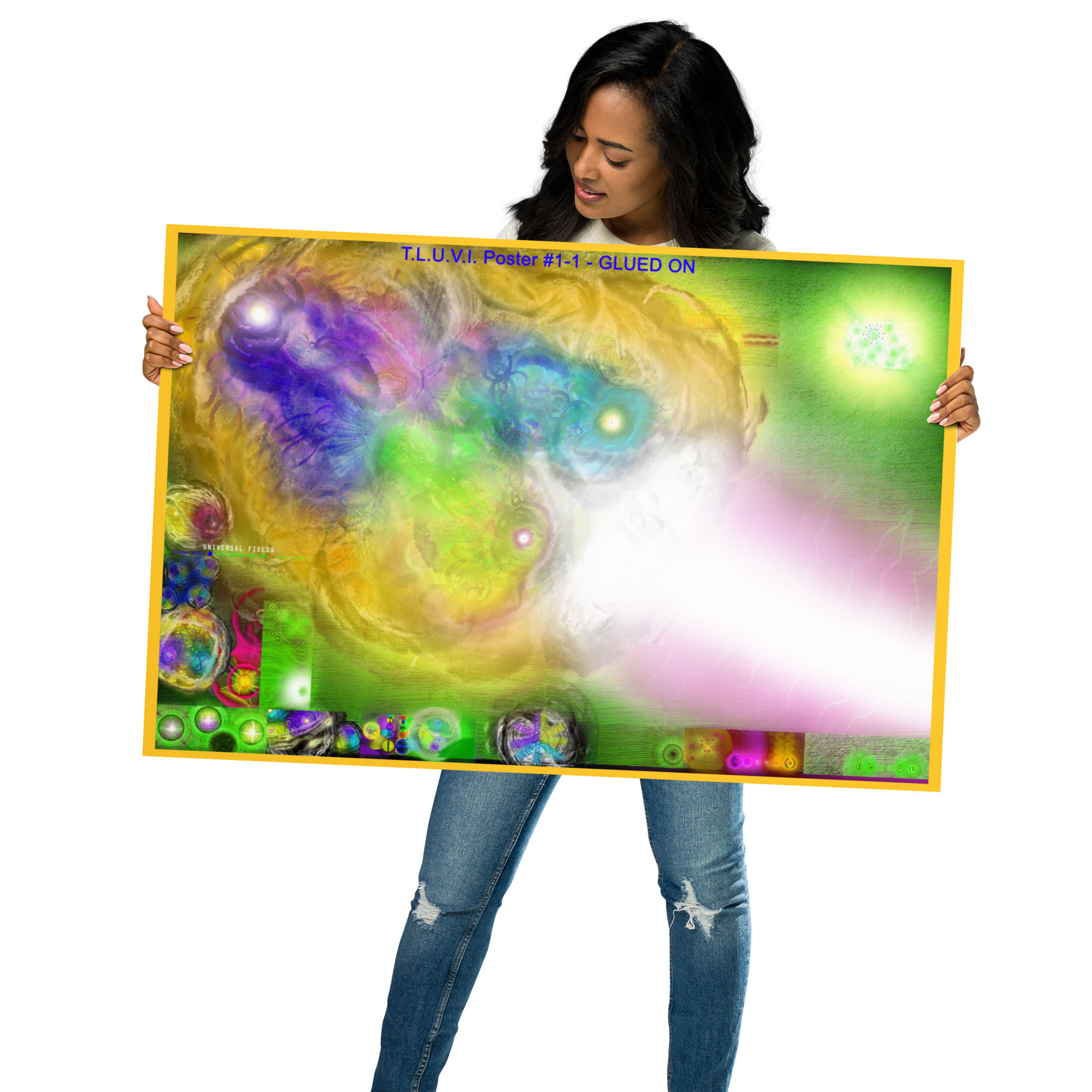 TLUVI 1-1 - Glued On - YELLOW - Visual Only - Photo paper poster