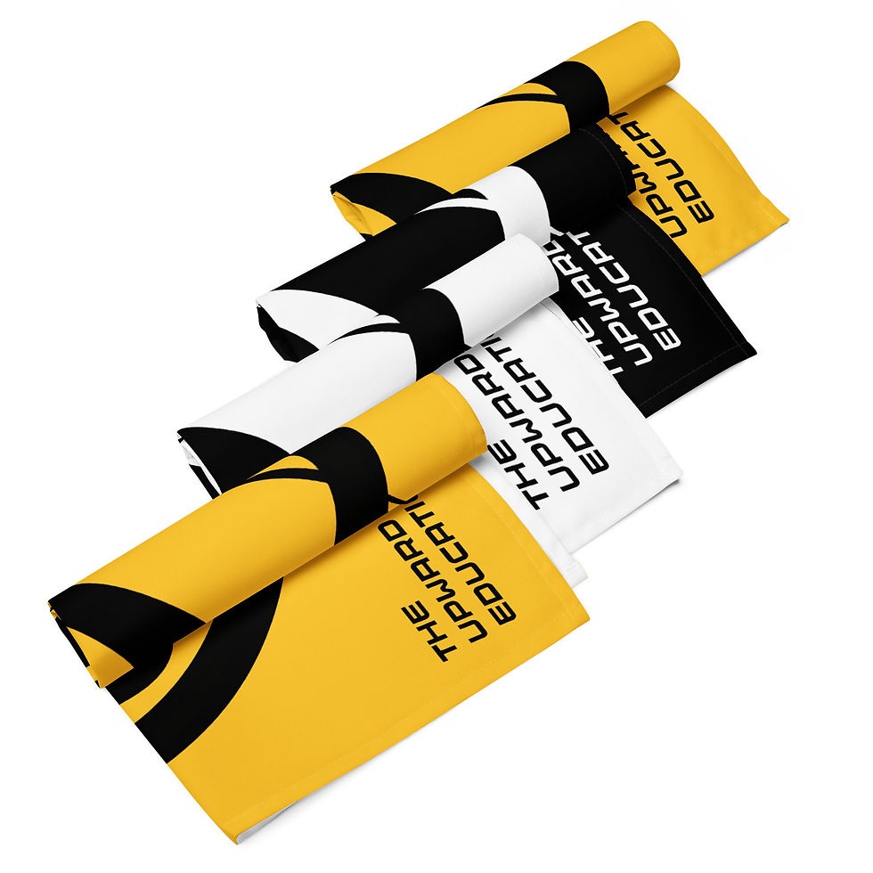 Thumbnail: TUEDU - LOGO - GOLD Assorted - Cloth napkin set
