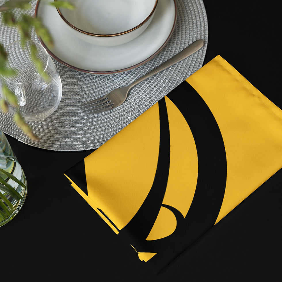 Thumbnail: TUEDU - LOGO - GOLD Assorted - Cloth napkin set