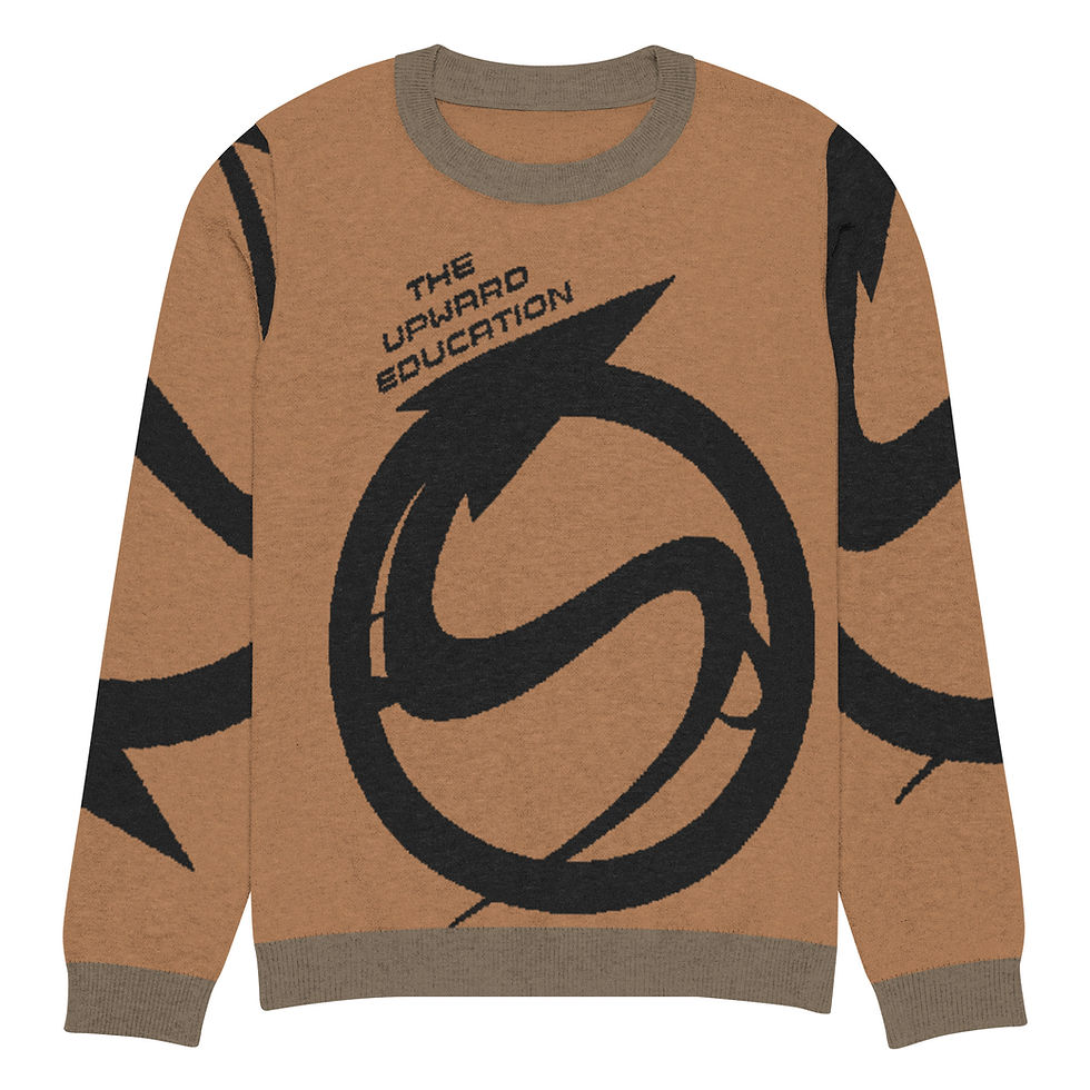Thumbnail: TUEDU - BROWN - Logo'd - Knitted crew neck sweater