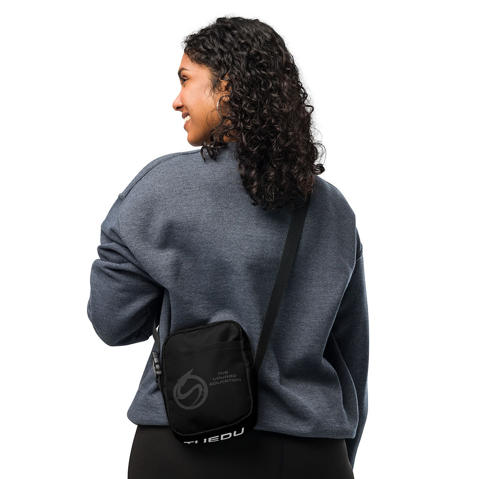 Thumbnail: TUEDU - Logo'd - BLACK & GRAY - Utility crossbody bag