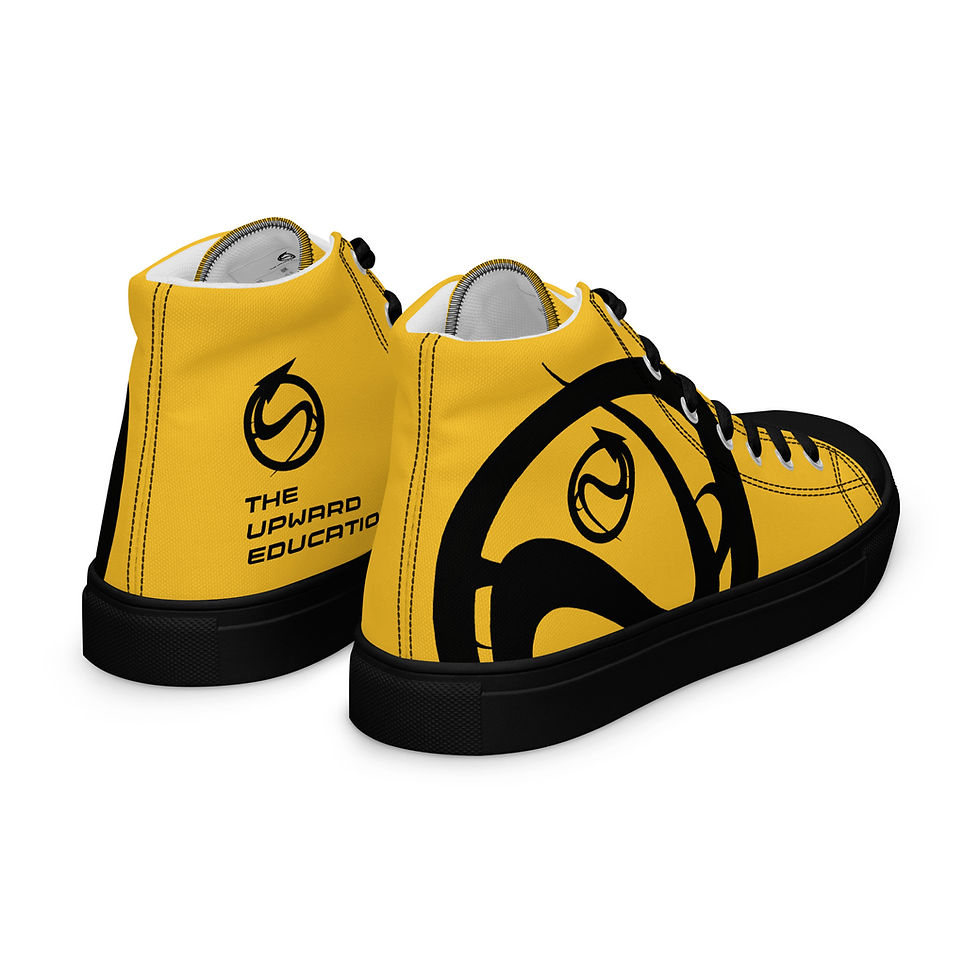 Thumbnail: TUEDU - Hemi-LOGO'D - Black & Gold - Men’s high top canvas shoes