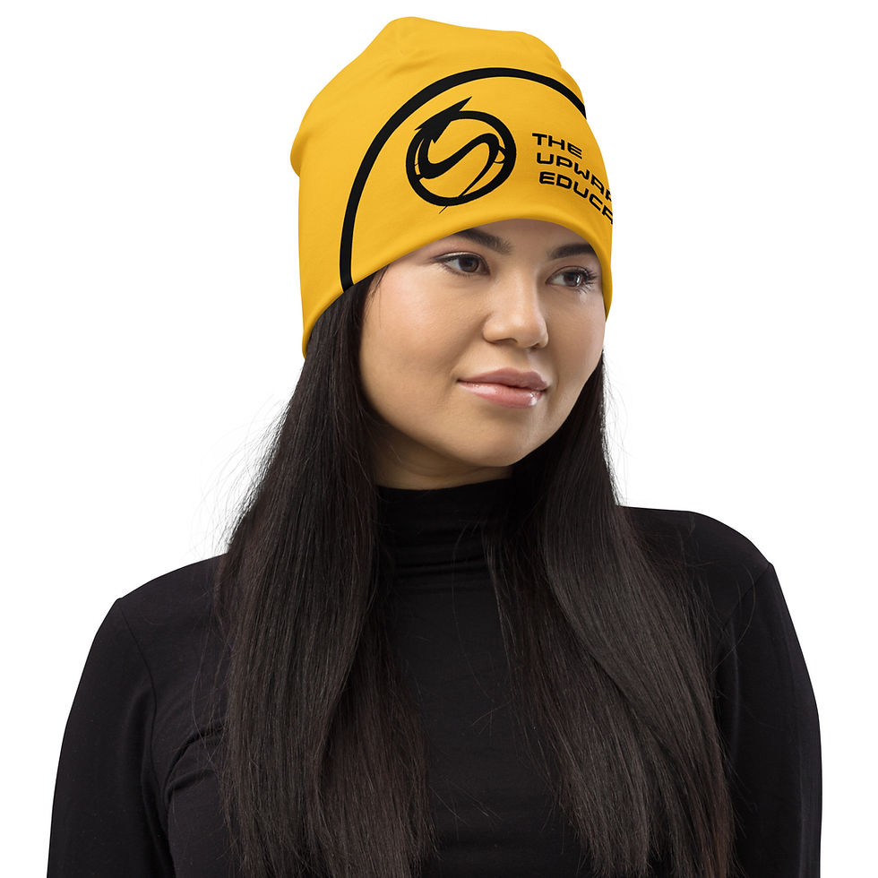 Thumbnail: TUEDU - Logo'd - GOLD - All-Over Print Beanie