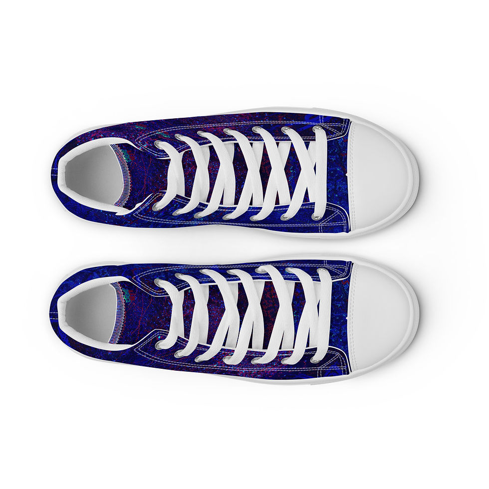 Thumbnail: Nucleolar - BLACKLIGHT - Men’s high top canvas shoes