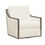 Thumbnail: Plaid Swivel Wood-Trim Accent Chair
