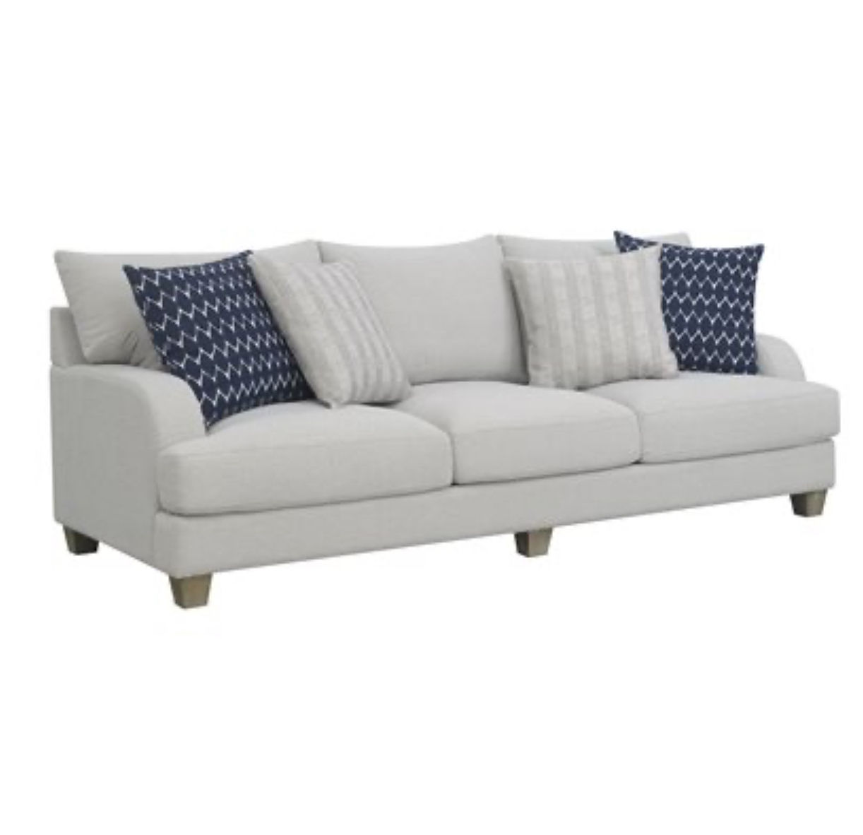 Grey Oversized 3 Cushion Sofa