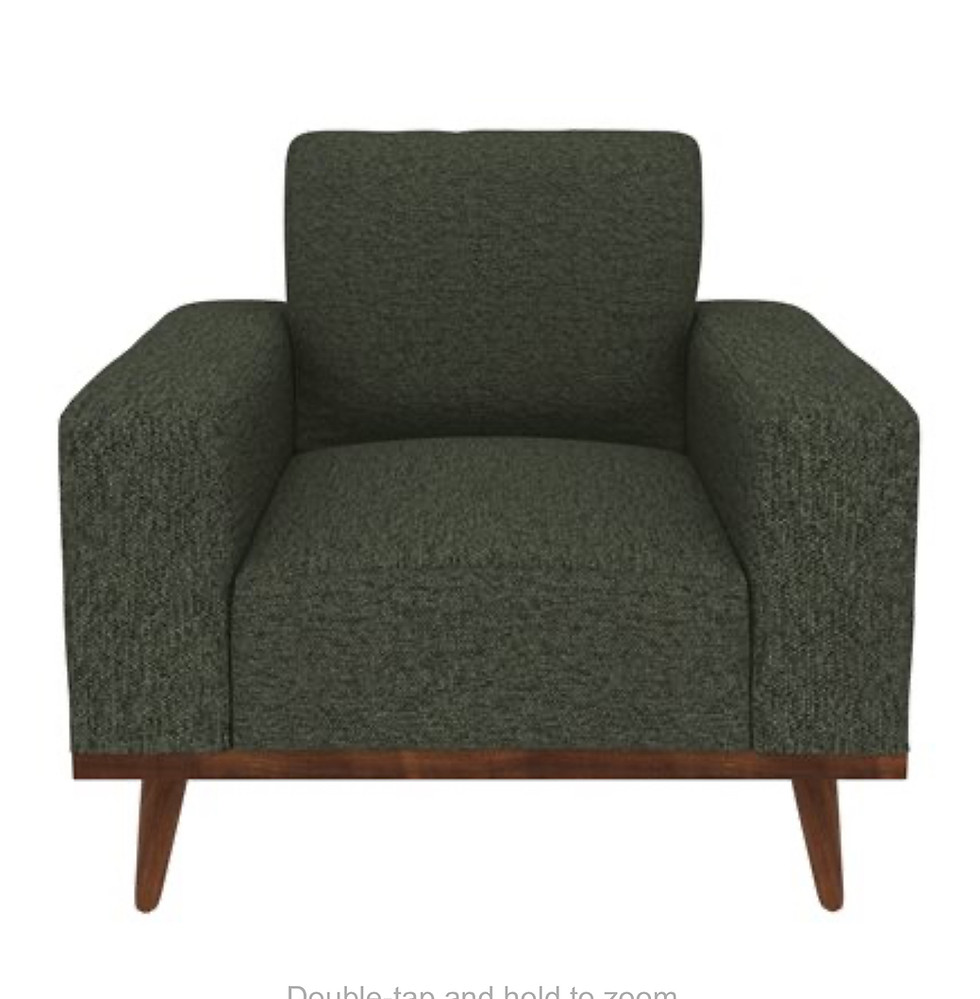 Thumbnail: Forest Green Mid-Century Chair