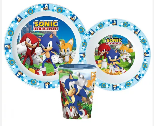 Sonic the Hedgehog Adventure dinnerware set, microwaveable plastic set, cup 260