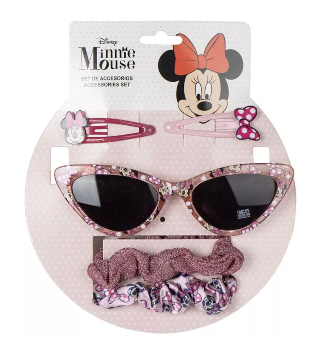 Disney Minnie Glittery sunglasses and hair accessory set