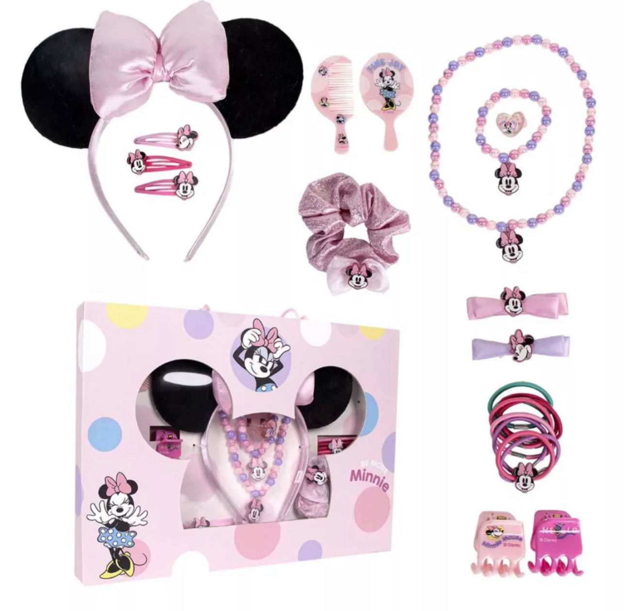 Disney Minnie Makeover jewelry and hair accessory set