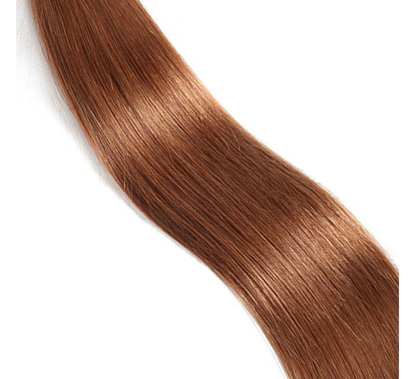 Miniature : Tissage virgin hair lisse pré-coloré 33 lot de 3 paquets + closure