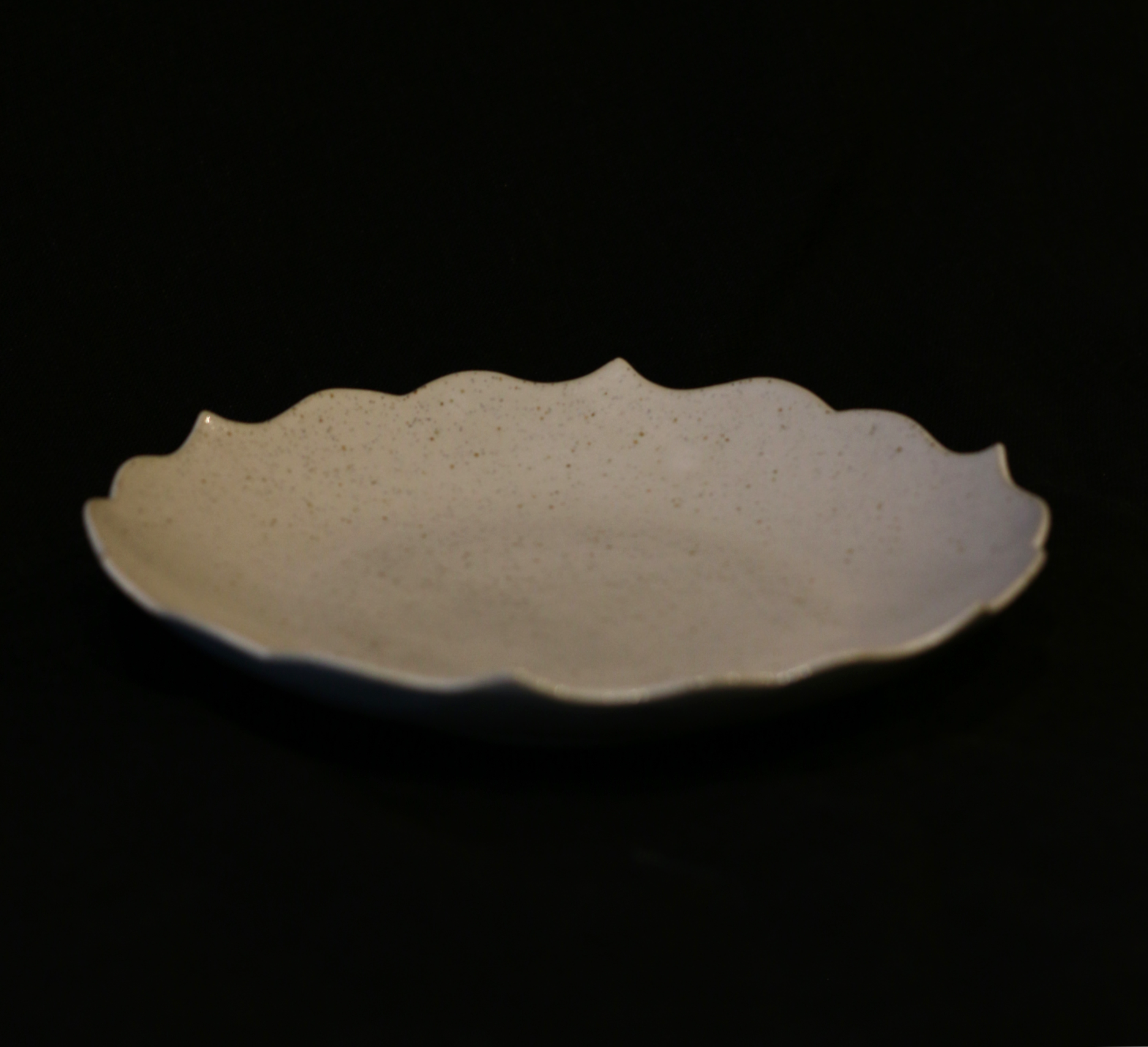 Large Stone Flower Plate